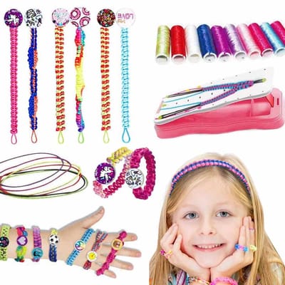 Meedeer Doe-het-zelf armbanden-Meisjes armband-Loombandjes-Vriendschapsarmbanden-Knutselset voor meisjes-Maak gevlochten armbanden-Weefraam voor kinderen-DIY Weefraam-cadeau voor meisjes van 8-14 jaar