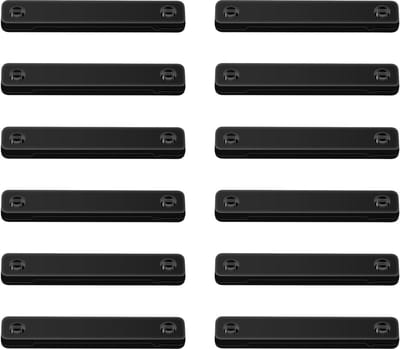 12 horclips voor ramen - Innovatieve magnetische bevestiging - Geen boren of schroeven nodig - Geschikt voor horren, kleding, hoeden en doe-het-zelfprojecten- zwart