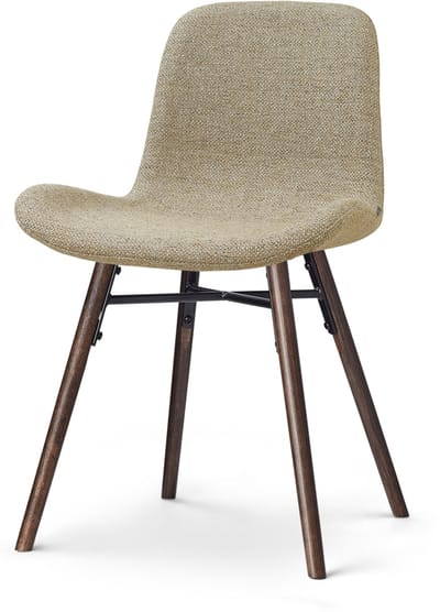 Nolon Nena-Fé Eetkamerstoel taupe melange - walnoot houten onderstel