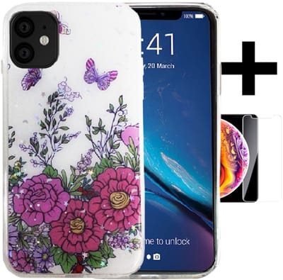 Hoesje Geschikt voor Apple iPhone 12 mini silicone/iphone 12 mini/ TPU back cover print + Gratis screenprotector (4)