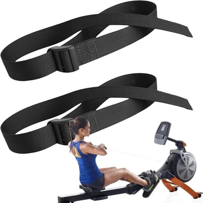 Voetpedaal Riemen - Fitness Banden - Thuis Trainen - Verstelbare Lengte - 76 cm - Zwart