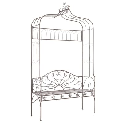 vidaXL - Tuinbank - 122 - cm - ijzer - antiekbruin