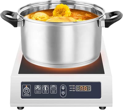 3500 Watt inductiekookplaat, inductiekookplaat, elektrische inductiekookplaat, digitale gastro met 10 temperatuurtransmissie, ultradunne draagbare designkookplaat, maximale belastbaarheid: 75 kg