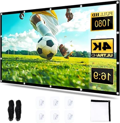 Projectiescherm - Draagbaar scherm - Thuisbioscoop - Opvouwbaar ontwerp - 84 inch - Wit