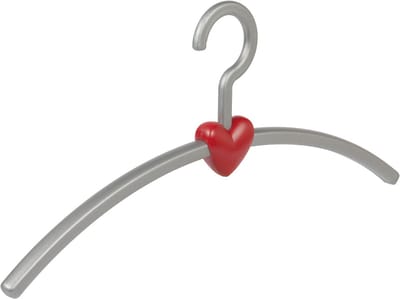 De Kledinghanger Gigant - Garderobehanger - Jassenhanger - Volwassenen - 710250 - 24 Stuks - Eve - Kunststof - Zilver - Rood - 45 cm - Kledinghanger - Kleerhanger (710250/24)