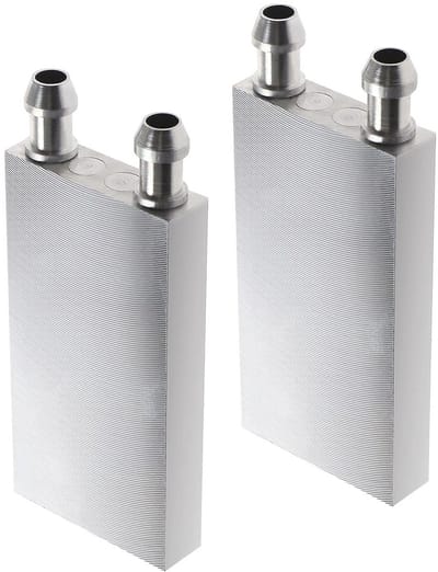 Waterkoelblok van aluminium 40 x 80 x 12 mm voor waterkoeling en CPU koeling