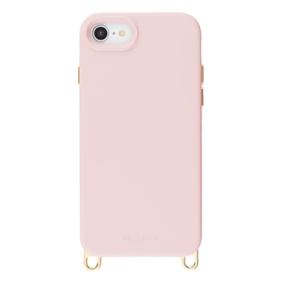 Selencia Hoesje - Geschikt voor iPhone SE (2022) / SE (2020) / 8 / 7 - Rivièra geschikt voor MagSafe Backcover met afneembare haakjes - Sorbet Pink