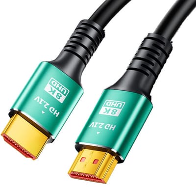 8K HDTV 2.1 Kabel - Ultra HD Gaming Aluminium Legering Groen 1m
