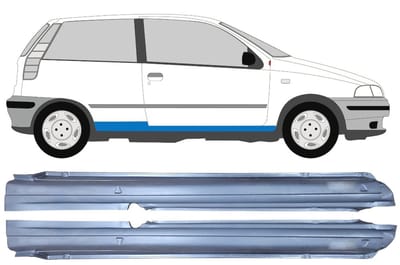 Volledige dorpel voor Fiat Punto I 1993-1999 / Links + Rechts / Set