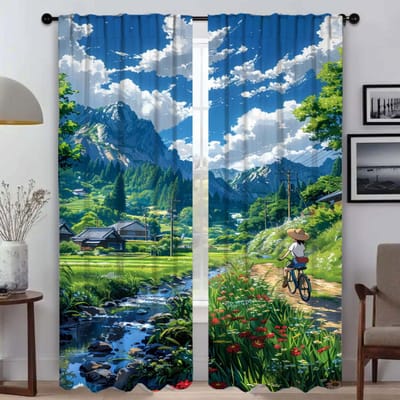 Zomer Verduisteringsgordijn voor Kamer 2 Paneel Scheidingswand Elegant Kamergordijn Tule voor Slaapkamer Jaloezieën Halloween Decoratie Thuis W50xH70cmx2pcs-CL