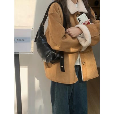 Retro Bruine Croissant Tas voor Dames Onderarmtas Herfst en Winter Nieuwe Mode Koreaanse Veelzijdige Crossbody Tas Dumpling Tas black