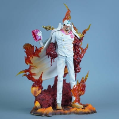 One Piece LZ Akainu Poing de Course Figurine d'Anime Peut être un mouvement Lumineux PVC 11,81 Pouces/30 cm Mode Combat Mode Collection Ornement Jouets Beau Cadeau With box