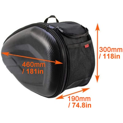 Motorfiets Zadeltas Fiets Zijtas Universele Achteropslag Organizer 36 58L met Waterdichte Hoes PU Leather zwart