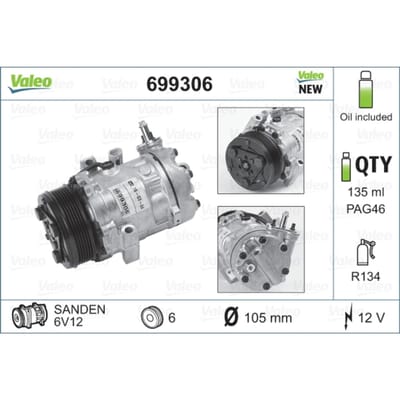 Compressor airconditioning VALEO 699306