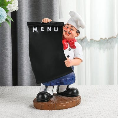 Europese Creatieve Wijnrek Ornamenten Chef Karakter Vorm Westers Restaurant Wijnkast Desktop Decoratie Wijn Rood Wijnrek gray