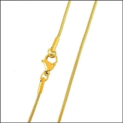 Aramat Jewels | Halskettingen | RVS Slangenketting Goudkleur -Rond - Soepele Snake Chain Ketting | 1.5mm / 45cm |45cm | | Staal | Volwassenen | Verkleurd niet
