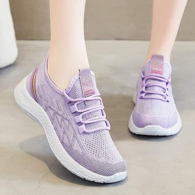 Chaussures Plates pour Femmes Nœud Lin Respirant Été Chaussures pour Femmes Creusées Chaussures de Mode Antidérapantes Mocassins pour Femmes Chaussures à Enfiler 36 lavande