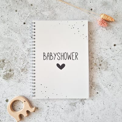 Babyshower boek | invulboek | voorspellingen | gastenboek | zwart wit