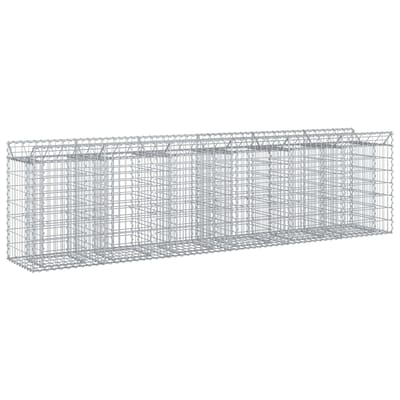 vidaXL - Gabion - verhoogd - bed - 2 - st - 300 - x - 50 - x - 80 - cm - Gegalvaniseerd - staal