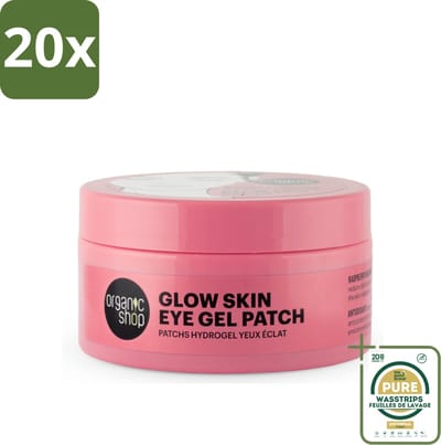 20 x Organic Shop - Eye Gel Patch Berry Iced Tea & Antioxidant - Kalmerend en Hydraterend - 60 Patches - Grootverpakking - Oogverzorging - Wallen - Oogpatches - Hydratatie - Antioxidanten