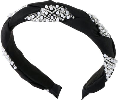 Emilie collection - haarband - parels - steentjes - chique - zwart