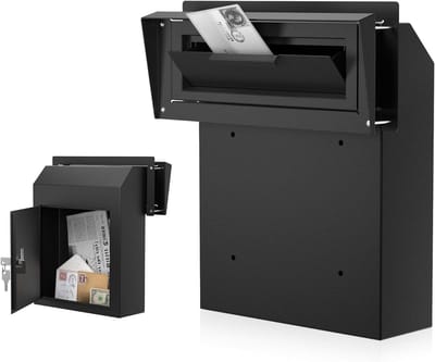 Regendichte Brievenbus - Deur Drop Box - Veilig Storten - Zwaar Gegalvaniseerd Staal - 381 x 305 x 108 cm