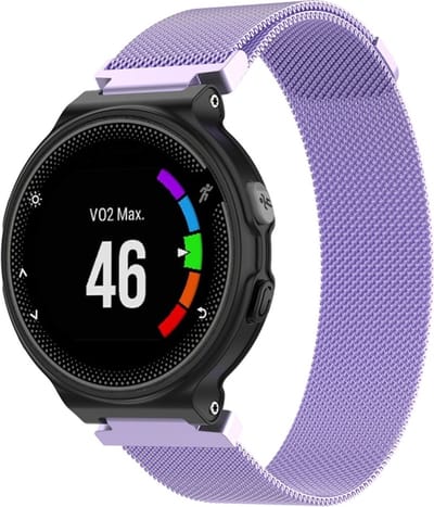 Milanees bandje - geschikt voor Garmin Forerunner 220 / 230 / 235 / 620 / 630 / 735XT / Approach S20 / S5 / S6 - lila