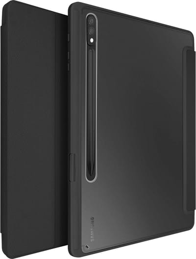 Dux Ducis, Hoesje Geschikt voor Samsung Tab S7 Plus, S7 FE en S8 Plus met Toetsenbord en Standfunctie, Zwart