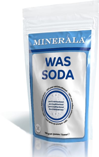 Minerala Wassoda - 1 kg - Natriumcarbonaat - Wasmiddel - Reinigings- en schoonmaakmiddel - Milieuvriendelijk - Hersluitbare verpakking- Helpt vet en hardnekkig vuil te verwijderen