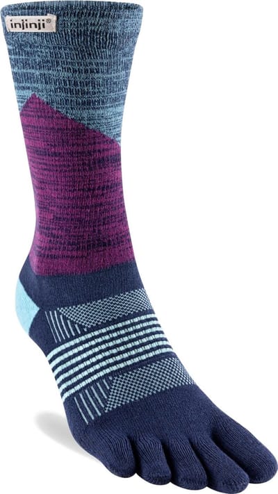Injinji Women's Trail Midweight Crew - Lichtblauw/Donkerblauw - 35-40