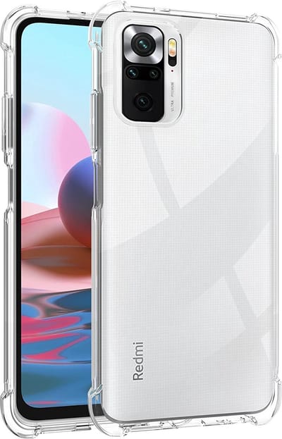 Hoesje voor Xiaomi Redmi Note 10 4G backcover Shockproof siliconen Transparant