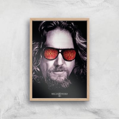 The Big Lebowski Giclee Art Print - A4 - Wooden Frame