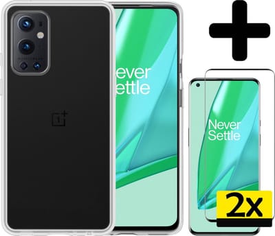 Hoesje - Met 2x Screenprotector - Geschikt voor OnePlus 9 Pro - Sterk & Shockproof - Back Cover - Siliconen Case - Telefoon Hoes - Telefoonhoesjes - Transparant