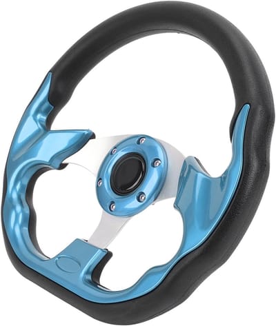 Sportstuurwiel 13 Inch met Verbeterde Handgreep van PU Materiaal, Eenvoudige Installatie, Geschikt voor Diverse Voertuigen en Auto's, Blauw