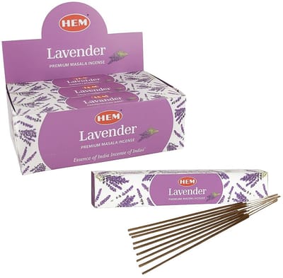 Hem - Premium - Wierook Stokjes - Incense Sticks - Lavender - Lavendel - Masala 12 pakjes a.15 gram