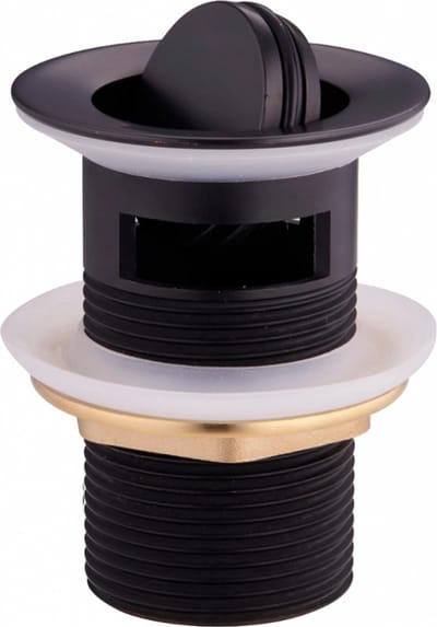 Mexen click-clack draaistop met overloop, zwart - 79923-70