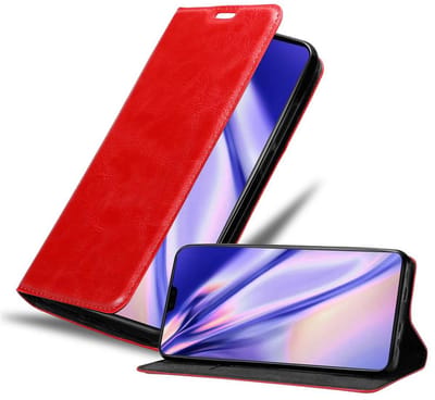 Cadorabo Hoesje geschikt voor Huawei MATE 30 PRO in APPEL ROOD - Beschermhoes met magnetische sluiting, standfunctie en kaartvakje Book Case Cover Etui