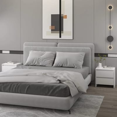 vidaXL - Nachtkastjes - 2 - st - 45x34,5x44,5 - cm - bewerkt - hout - wit