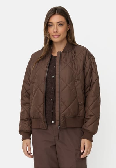 camel active Oversized bomberjack met bedrukte voering - Maat womenswear-40 - Bruin