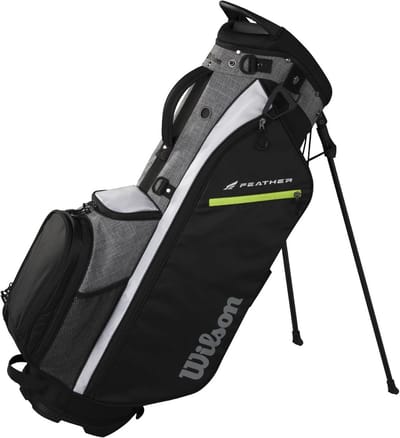 Golf Trolley Tas - Golftas Standbag - Golf Club Organisatie - Lichtgewicht Ontwerp - 90 cm Hoog - Zwart Grijs Wit