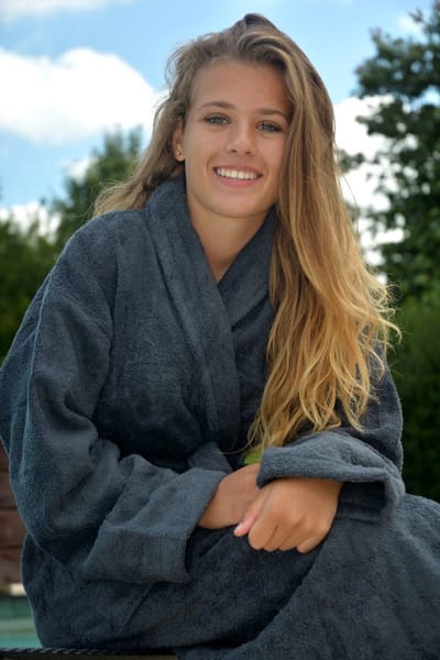 ARTG® Robezz - Badjas Sjaalkraag - 100% Badstof Katoen - Donkergrijs - Graphite - Maat XXXL - (3XL)