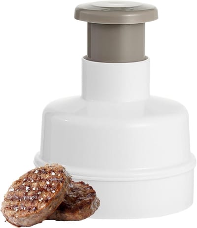 Burger Maker - Vleespers Mal - Professioneel Grillen - Antikleef Oppervlak - 13 x 12 x 6 cm - Grijs