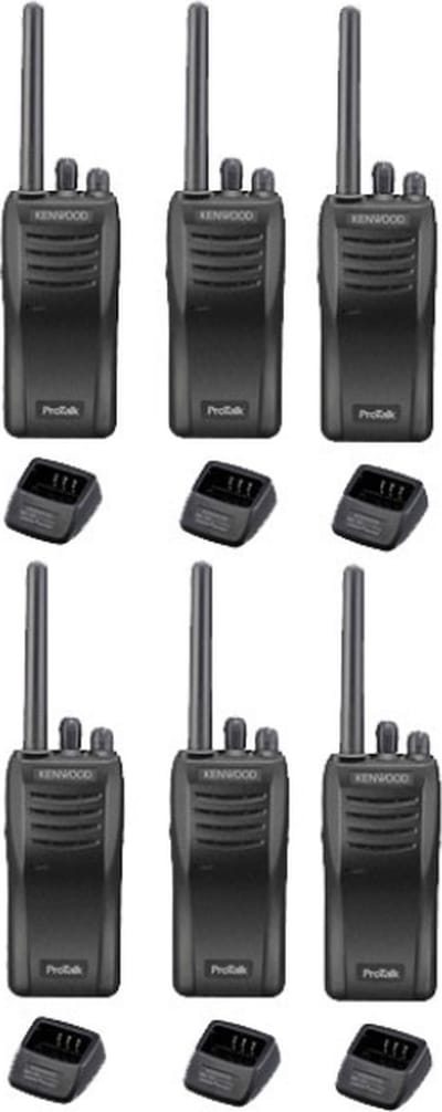 Set van 6 stuks Kenwood TK-3501 PMR446 met tafelladers