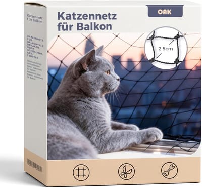 Sterk Nylon Veiligheidsnet voor Balkon en Ramen - Bescherming tegen Katten en Vogels - 4 x 3 Meter Zwart