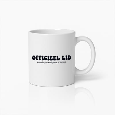 Officiële Opa Club Mok – Grappig Cadeau voor Grootvaders en Koffieliefhebbers