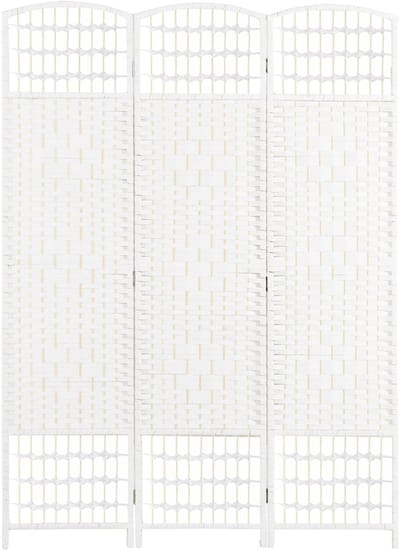 HOMCOM Kamerscherm - Hout - 120x1,5x170cm - Wit