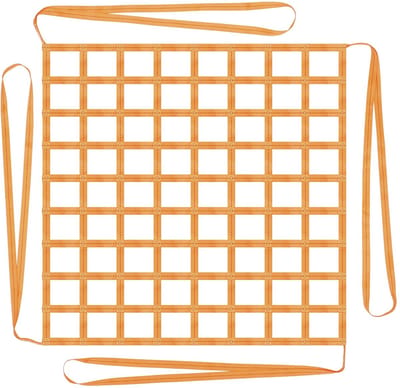 Dailygoods- Hefnet 1 x 1 m - Hoog Draagvermogen 300 kg - Polyester - Slijtvast - Hangend Net - Robuust en Duurzaam - Lastennet