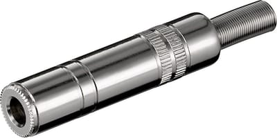 6,35mm Jack (v) connector - metaal - 3-polig / stereo