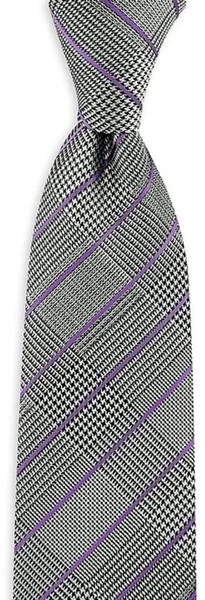 We Love Ties - Stropdassen - Stropdas Duke of Violet - zwart / grijs / paars