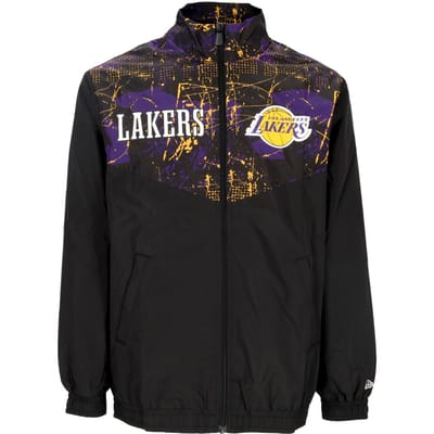 Trainingsjack voor heren Nba trainingsjack met volledig printpaneel Loslak Zwart/echt paars